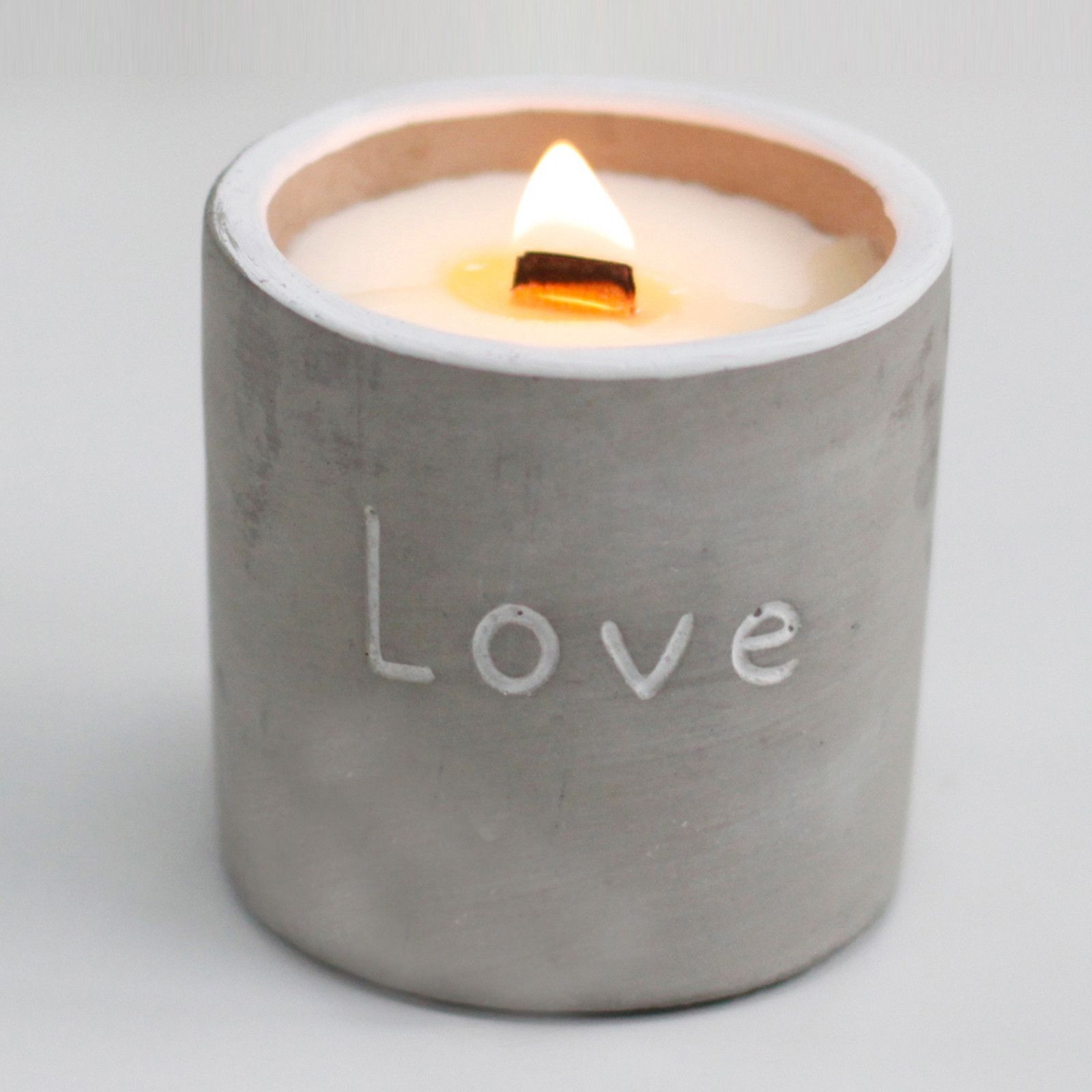 Concrete Wooden Wick Candles